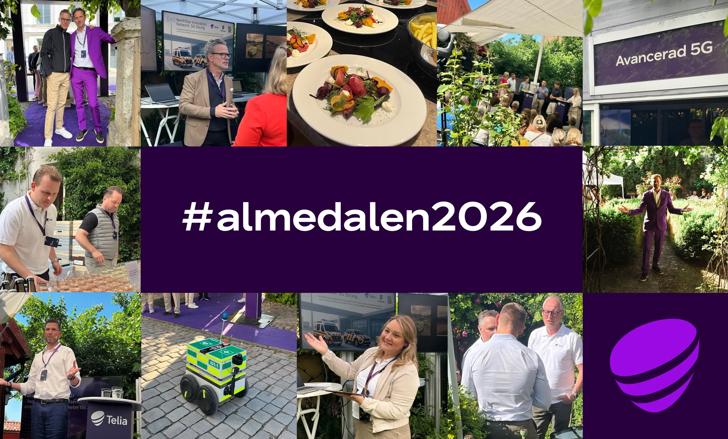 Collage från Telia på Almedalen 2026.