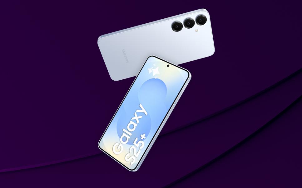 Arbeta med Samsung Galaxy S25 Icy Blue och AI.