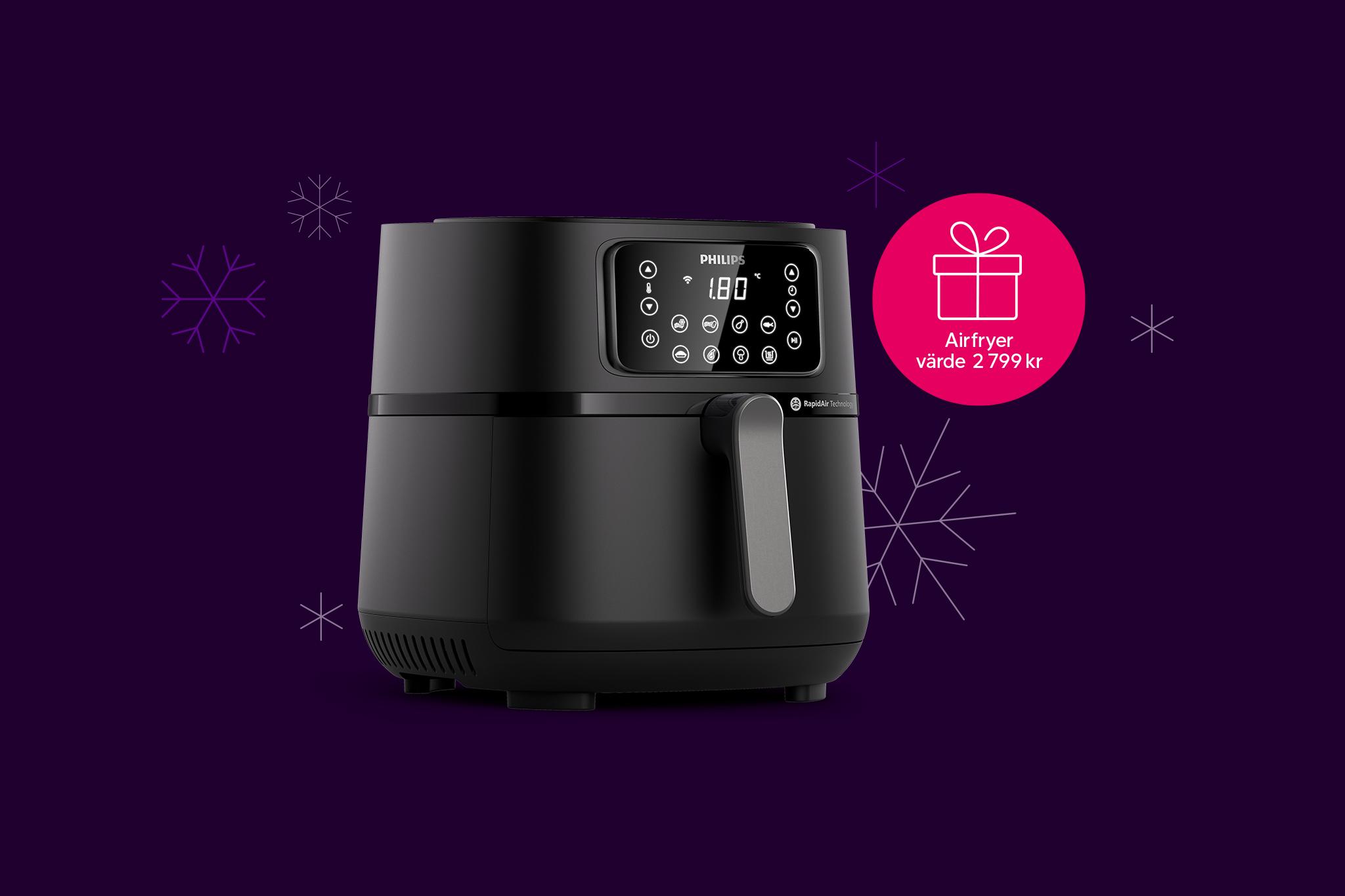 Få en Philips Airfryer i julklapp på köpet när du julhandlar hos oss under julen 2025. 