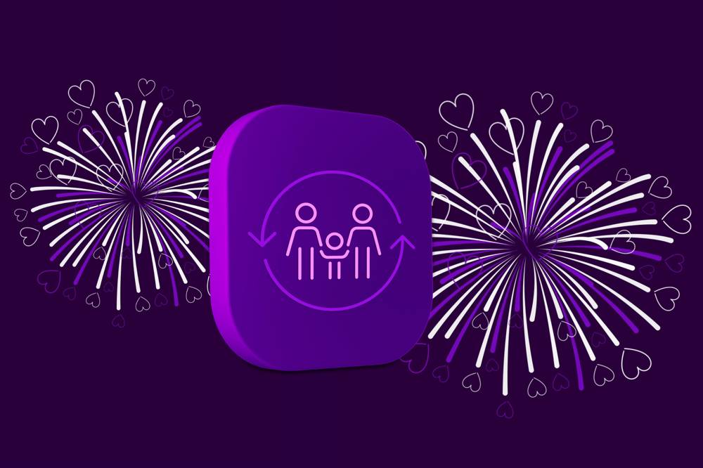 Extra användare symbol med fyrverkerier