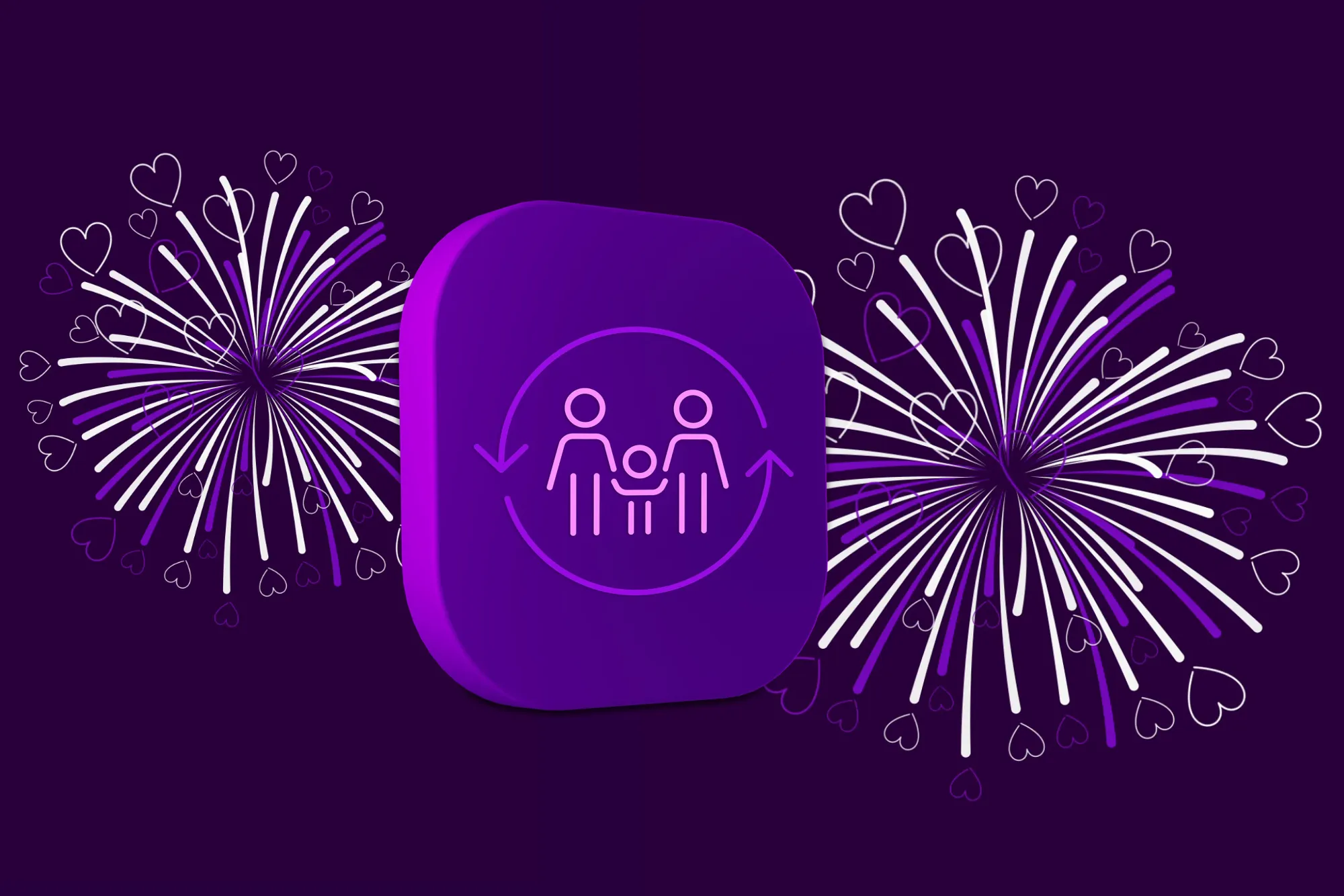 Extra användare symbol med fyrverkerier