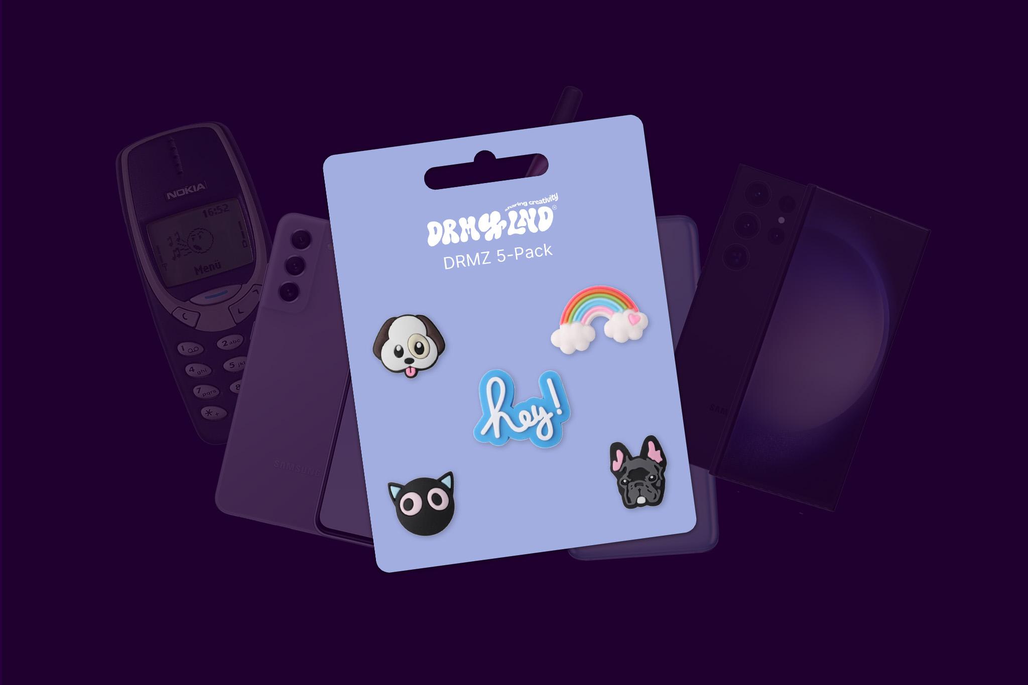 5 st DRMZ med gamla mobiler