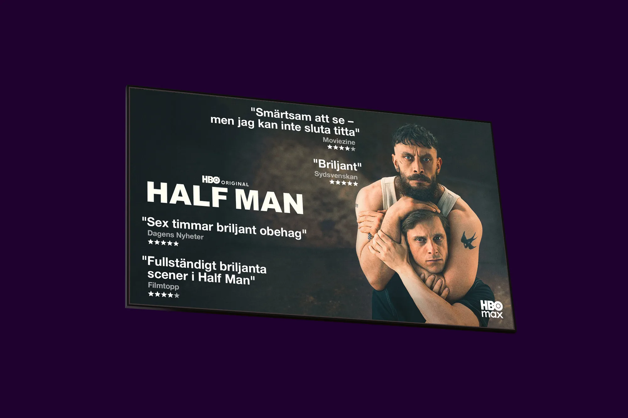 Innehåll från den nya, brittiska dramaserien Half Man som streamas på HBO Max med Telia nu.