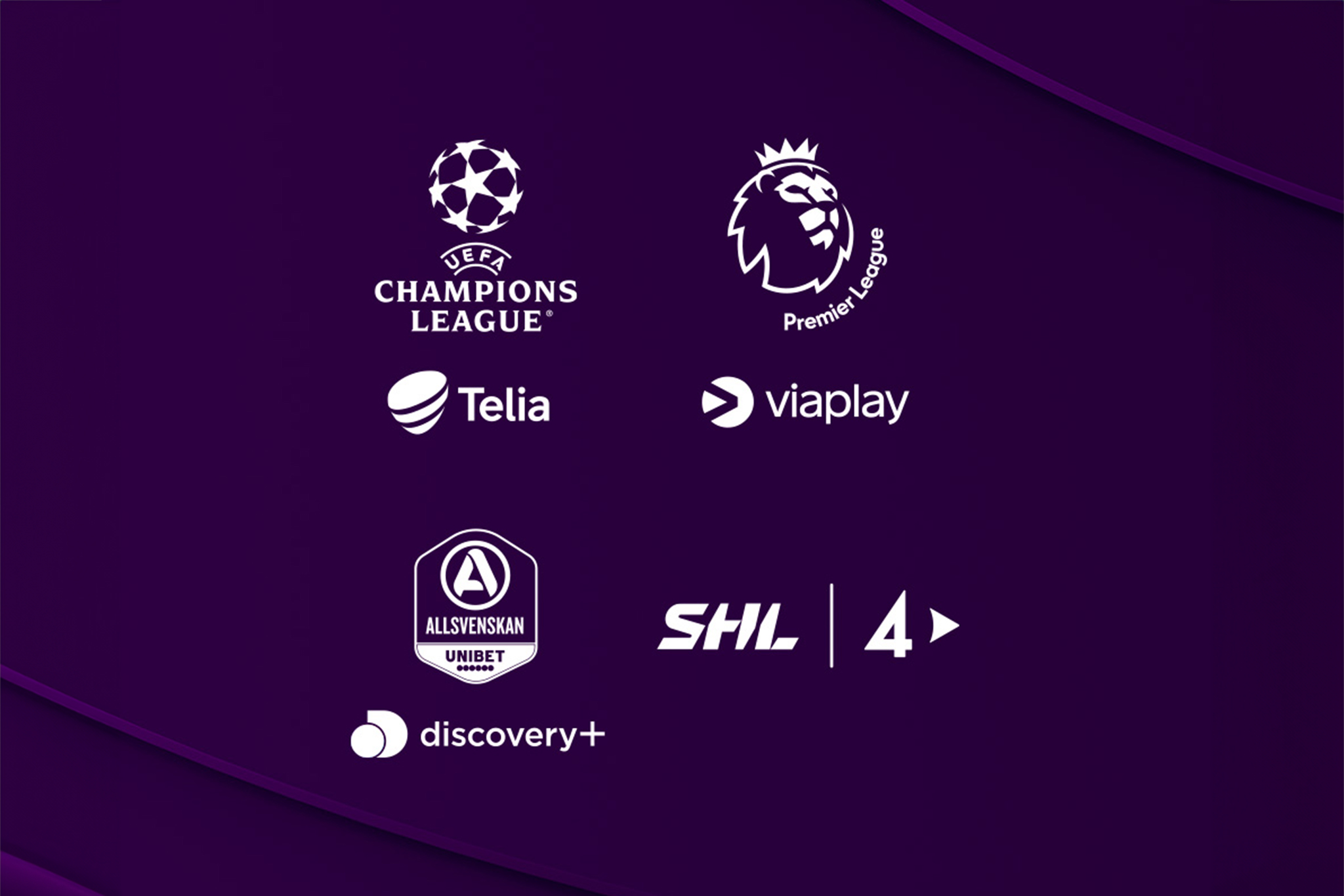 Samla alla ligor och matcher från Viaplay, TV4 Play och Allsvenskan (discovery+) på ett ställe.